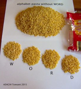 alphabet pasta without WORD